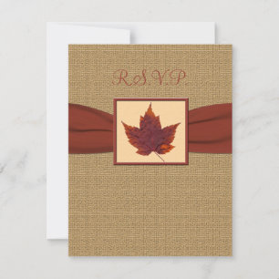 Carte RSVP feuille automne