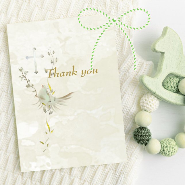 Carte RSVP feuille de colombe et d'or (Créateur téléchargé)