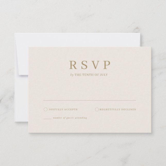 Carte RSVP Feuille Palm moderne simple (Devant)
