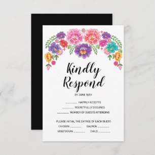 Carte RSVP Fiesta Wedding