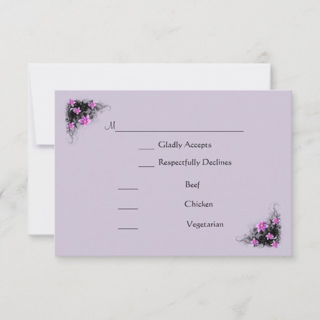 Carte Rsvp Fleur Clematis (Devant)