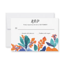 Carte RSVP Fleur Fleur Vibrante