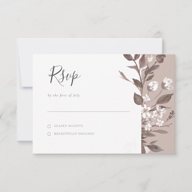 Carte RSVP Flora Automne (Devant)