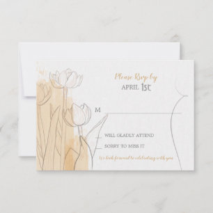 Carte RSVP Floral Minimalist