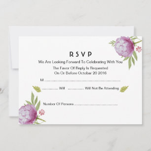 Carte RSVP florale