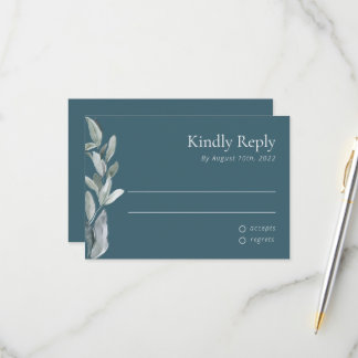 carte rsvp florale aquarelle