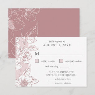 Carte RSVP Florale Flush Florale Magnolia Sud