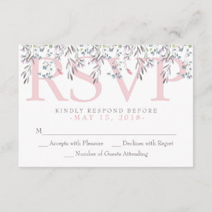 Carte RSVP florale Secret Garden Watercolor