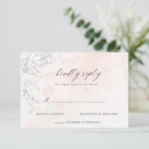 Carte RSVP flush subtile moderne