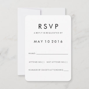 Carte RSVP Futura Modern