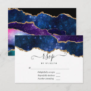 Carte RSVP Galaxy Agate