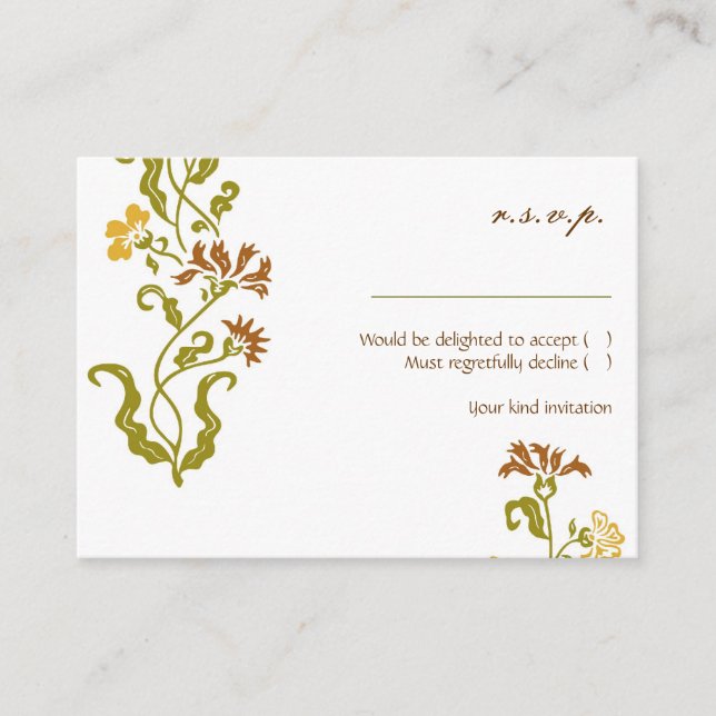 Carte RSVP Garland Automne (Devant)