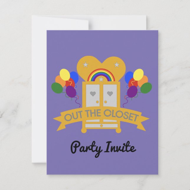 Carte RSVP Gay Party (Devant)