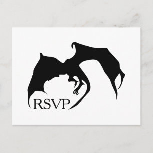 Carte RSVP Geek moderne simple Dragon