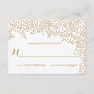 Carte RSVP Gold Confetti Faire-part de mariage