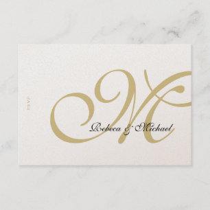 Carte RSVP Gold Metallic Wedding