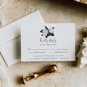 Carte RSVP Grandiflora avec choix de repas