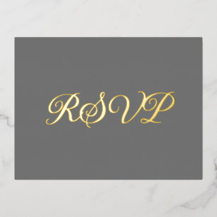 Carte RSVP Gray Elegant Co-Starring Foil