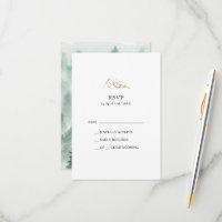 Carte RSVP Green et Gold Mountain