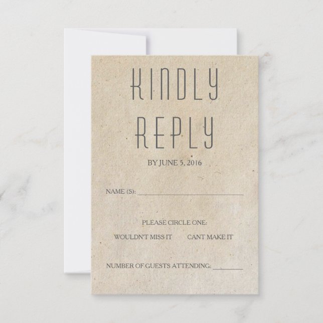 Carte RSVP Huxley Modern (Devant)