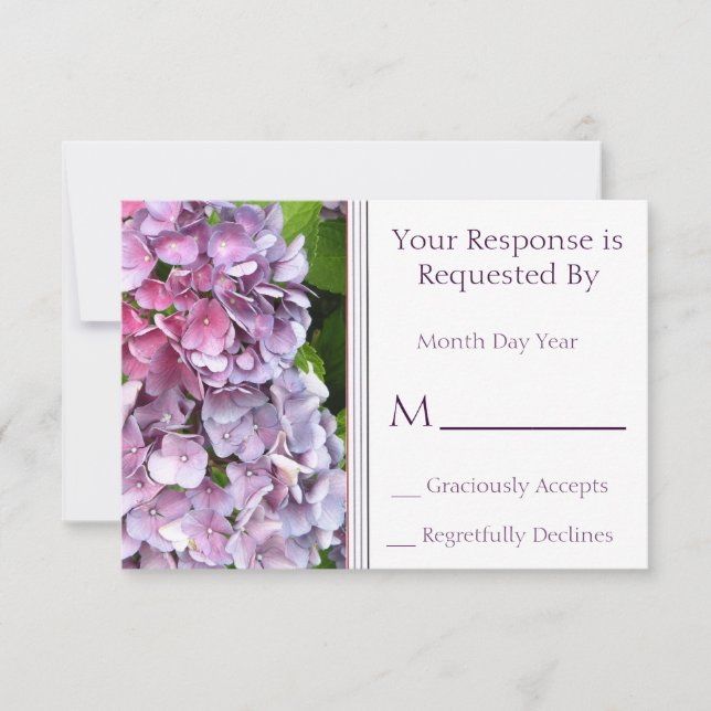 Carte RSVP Hydrangea (Devant)