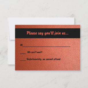 Carte RSVP I pour Hoops Bar Mitzvah Collection