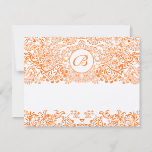 Carte RSVP Inséparables Orange Coral ORANGE Whimsi