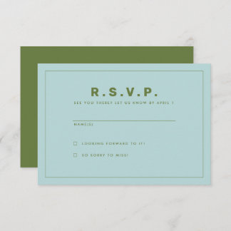 Carte RSVP inspirée de Blue and Green Wes Anderson