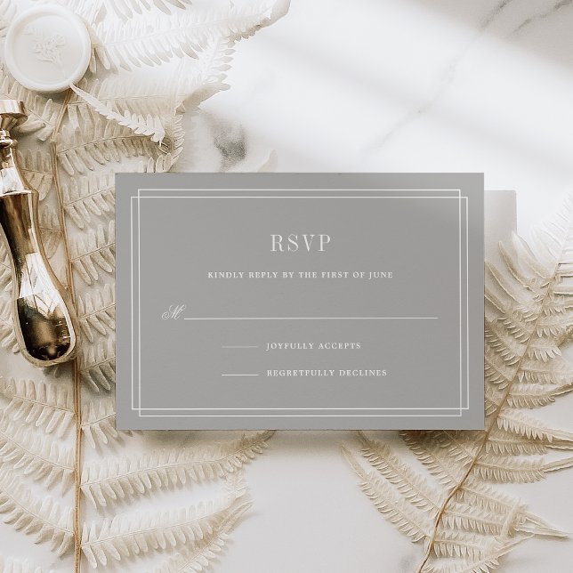 Carte RSVP intemporelle | Vert (Créateur téléchargé)