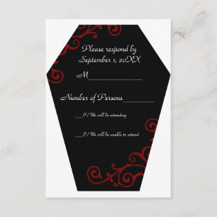 Carte RSVP Keranda Ebony (rouge)