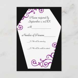 Carte RSVP Keranda Ivory (violet)