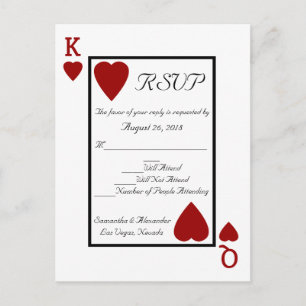 Carte RSVP King/Queen Reply Postcard