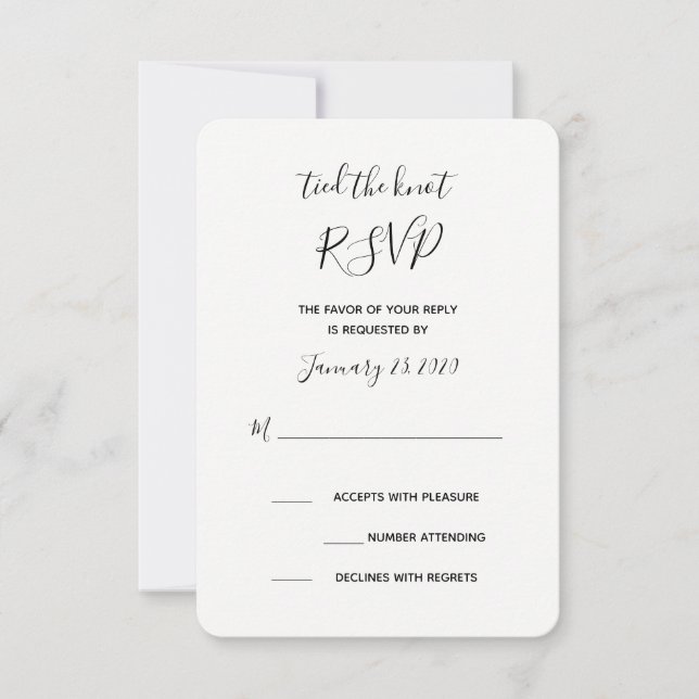 Carte RSVP Knot liée (Devant)