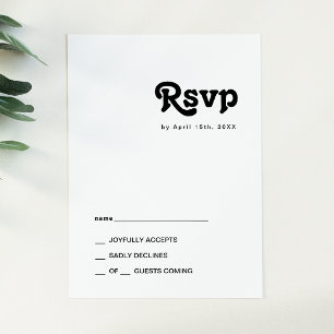 Carte RSVP Lettrage moderne