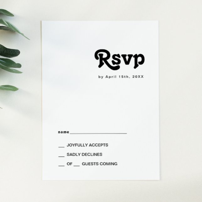 Carte RSVP Lettrage moderne (Créateur téléchargé)