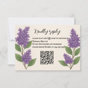 Carte RSVP Lilac Reverie QR Code