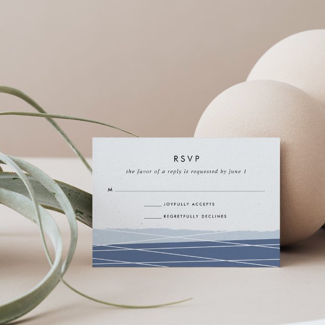 Carte RSVP Linee | Ardoise (Créateur téléchargé)