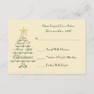 Carte RSVP Lyrical Christmas Tree
