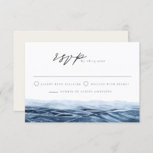 Carte RSVP MAIRI Ocean ou Lake Destination Wedding