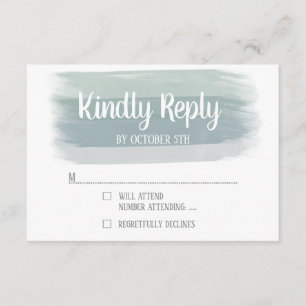 Carte RSVP mariage Aquarelle