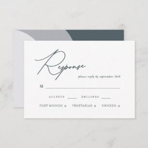 Carte RSVP Mariage Arches Bleues Modernes