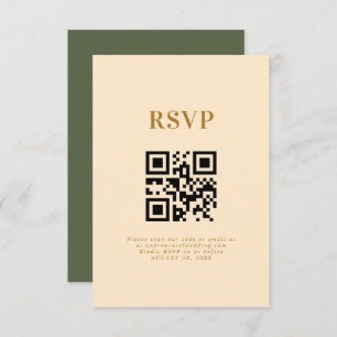 Carte RSVP Mariage Boho Elegant Moderne