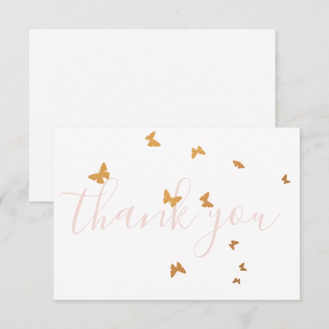 Carte RSVP mariage Cake Butterflies (Devant / Derrière)