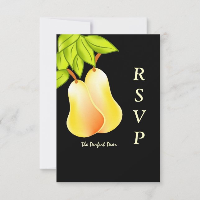 Carte RSVP Mariage de automne "Parfaite paire" (Devant)