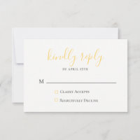 Carte RSVP Mariage de verger Citrus