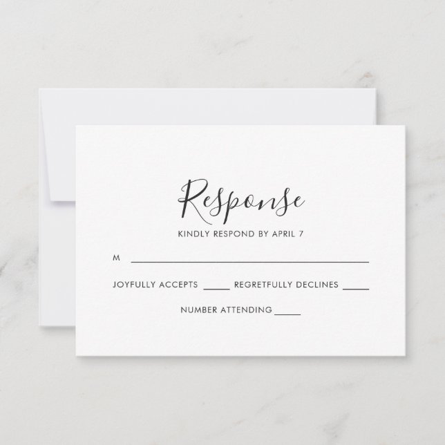 Carte Rsvp Mariage Palms Graceful Palms (Devant)