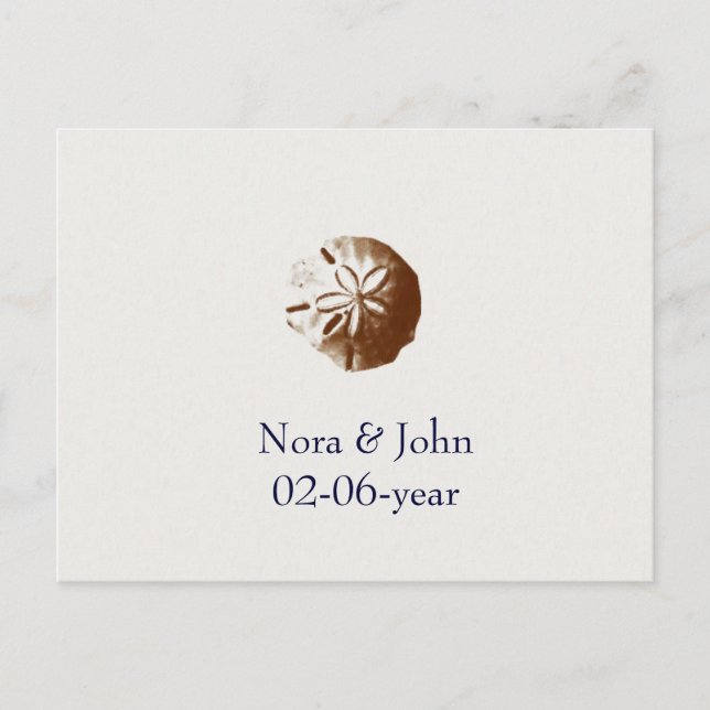 carte rsvp mariage plage (Devant)