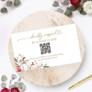 Carte RSVP Mariage QR en ligne Fall in Love
