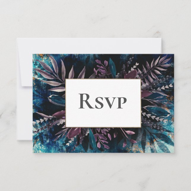 Carte RSVP Mariage Sombre et Maussade (Devant)