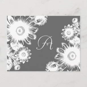 Carte RSVP Mariage Vintage blanc